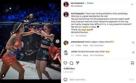 denisa ryndova|Two MMA fighters surprise crowd as they kiss during pre